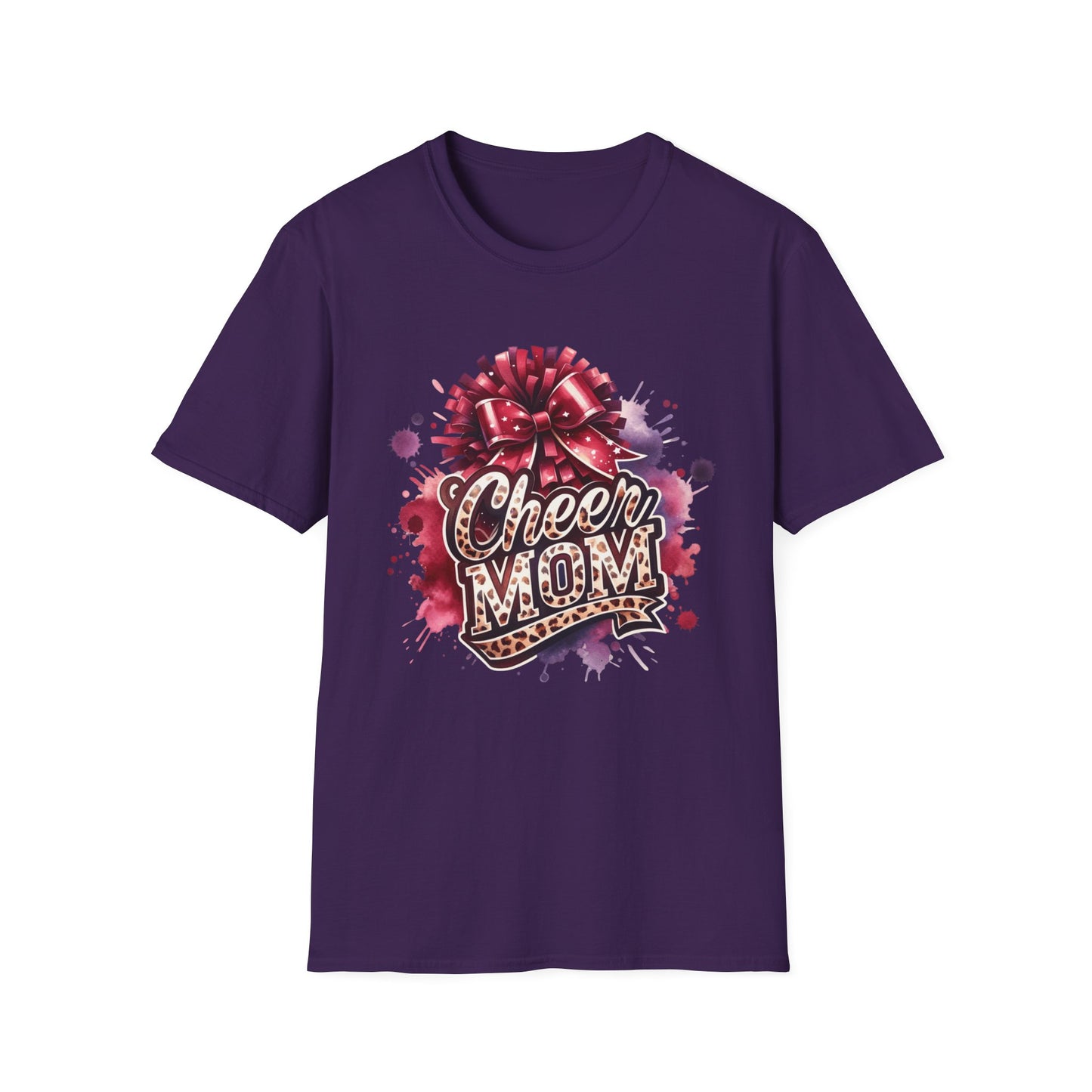 Cheer Mom Cheetah Print Gildan Softstyle Tshirt