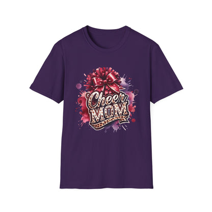 Cheer Mom Cheetah Print Gildan Softstyle Tshirt