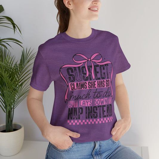 Funny Nap Instead Tee, Unisex Jersey Short Sleeve Shirt