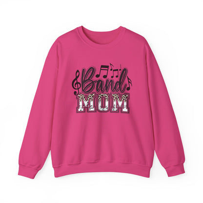 Band Mom Leopard Print Gildan Crewneck