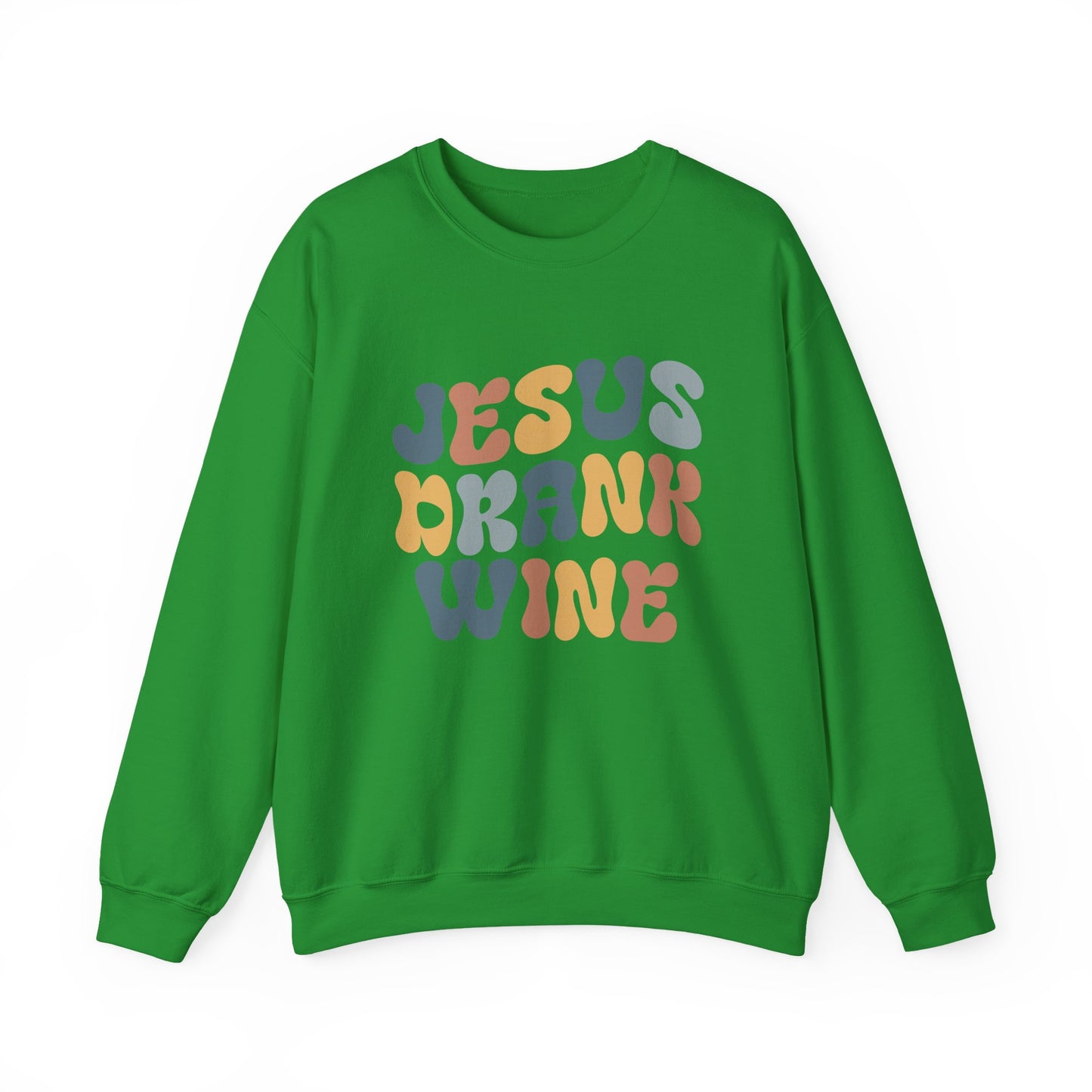 Jesus Drank Wine Gildan Crewneck Sweatshirt