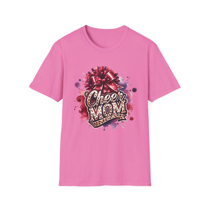Cheer Mom Cheetah Print Gildan Softstyle Tshirt