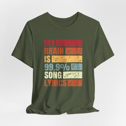 Song Lyrics Unisex Tee, Music Lover Shirt, Gift for Musicians, Funny T-Shirt, Song Lyric Apparel