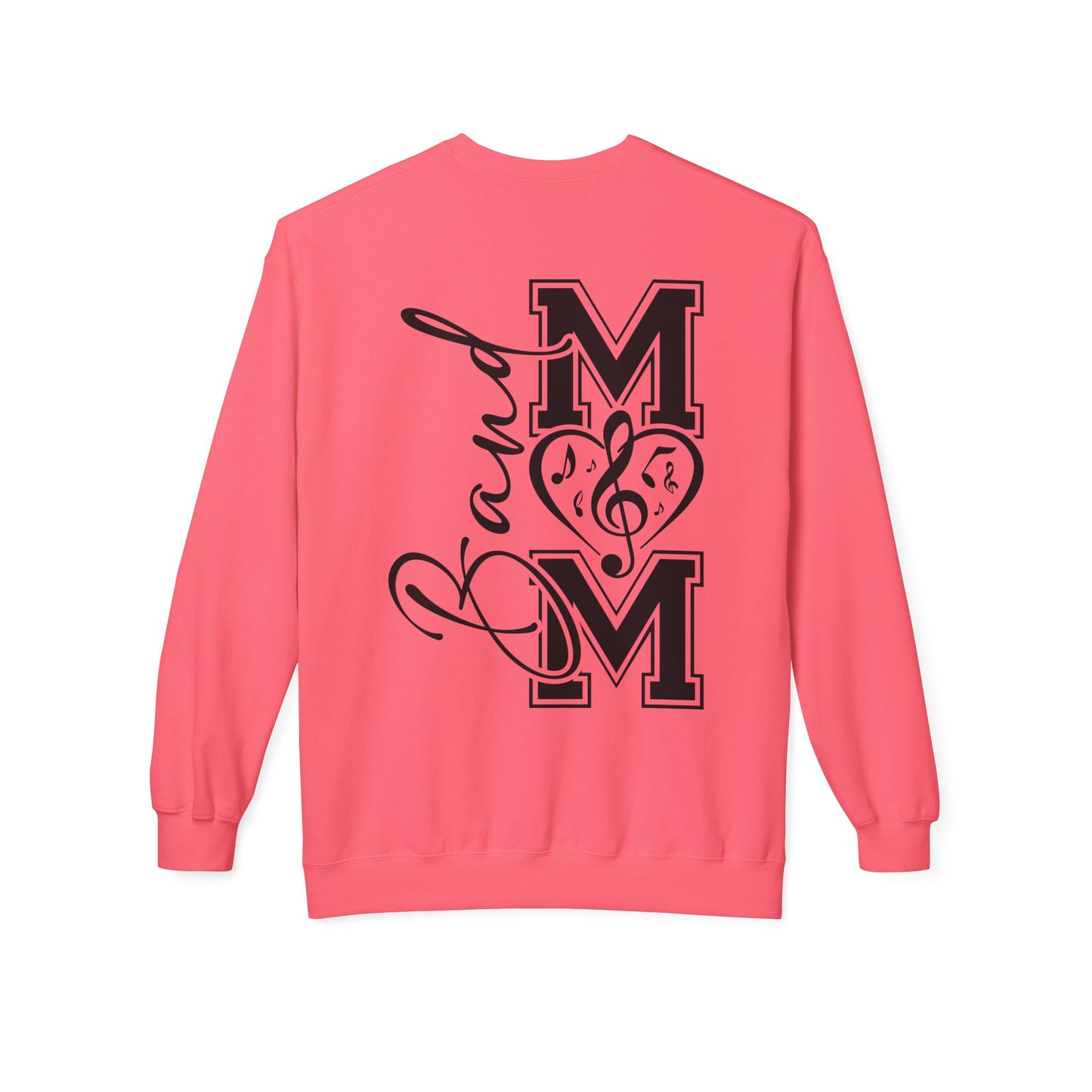 Band Mom front and back - Softstyle Crewneck for Music Lovers