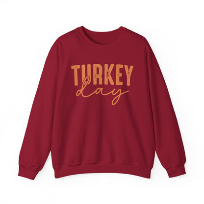 Turkey Day Thanksgiving Gildan Crewneck Sweatshirt