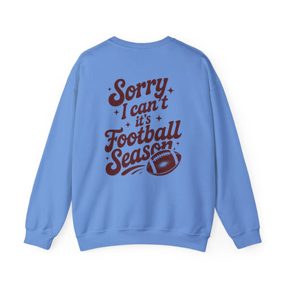Football Season Sweatshirt, Front and Back Unisex Crewneck