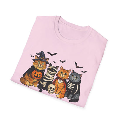 Halloween Cat T-Shirt, Spooky paw Gildan Softstyle Tee