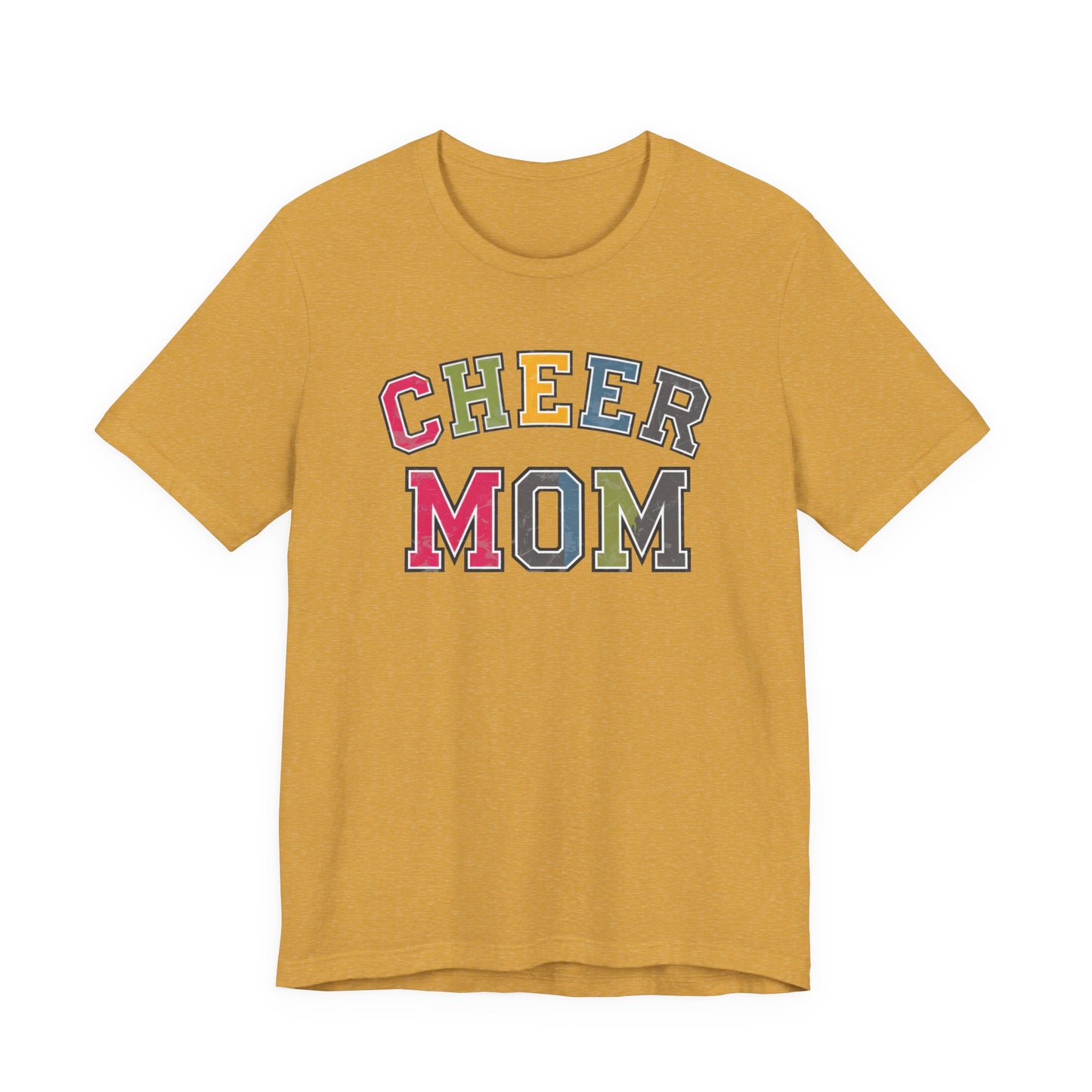 Cheer Mom Rainbow Varsity Bella Canvas Tshirt