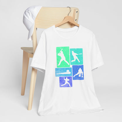 Baseball Player Silhouette Tee | Unisex Jersey T-Shirt, Sports Apparel, Gift for Baseball Fans, Casual Wear, Summer Outfit