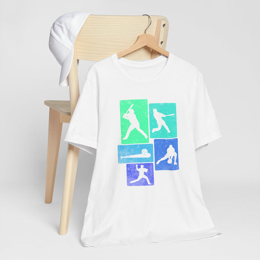 Baseball Player Silhouette Tee | Unisex Jersey T-Shirt, Sports Apparel, Gift for Baseball Fans, Casual Wear, Summer Outfit
